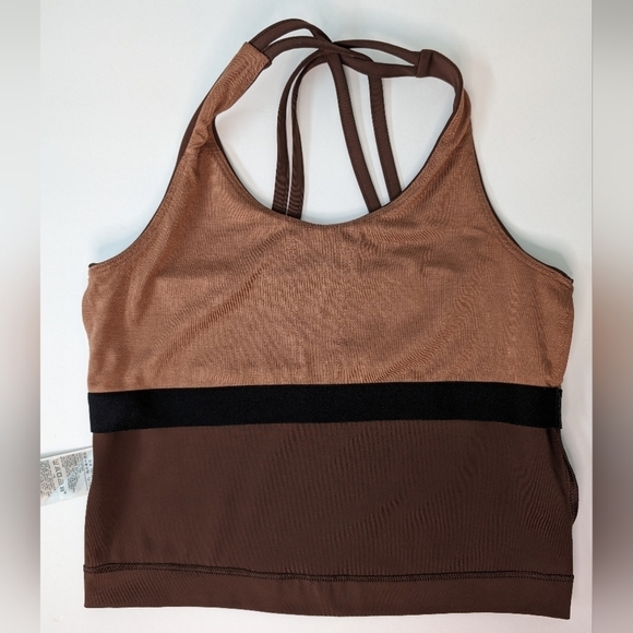 GAP Teen Sports Bra Chocolate Brown Moisture Wicking Performance Active Size 12 - Picture 9 of 9